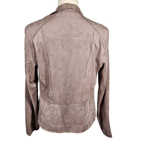 Kut From The Kloth Faux Seude Zip Up Jacket, Grey, Medium - Picture 7 of 16